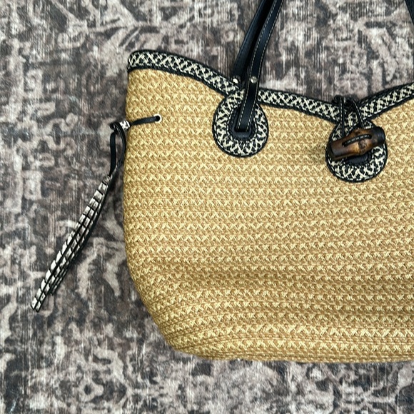 Eric Javits New York Watuti Handbag Natural / Black • New without tags SOLD OUT - Picture 3 of 10